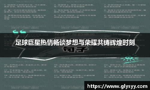 足球巨星热情畅谈梦想与荣耀共铸辉煌时刻